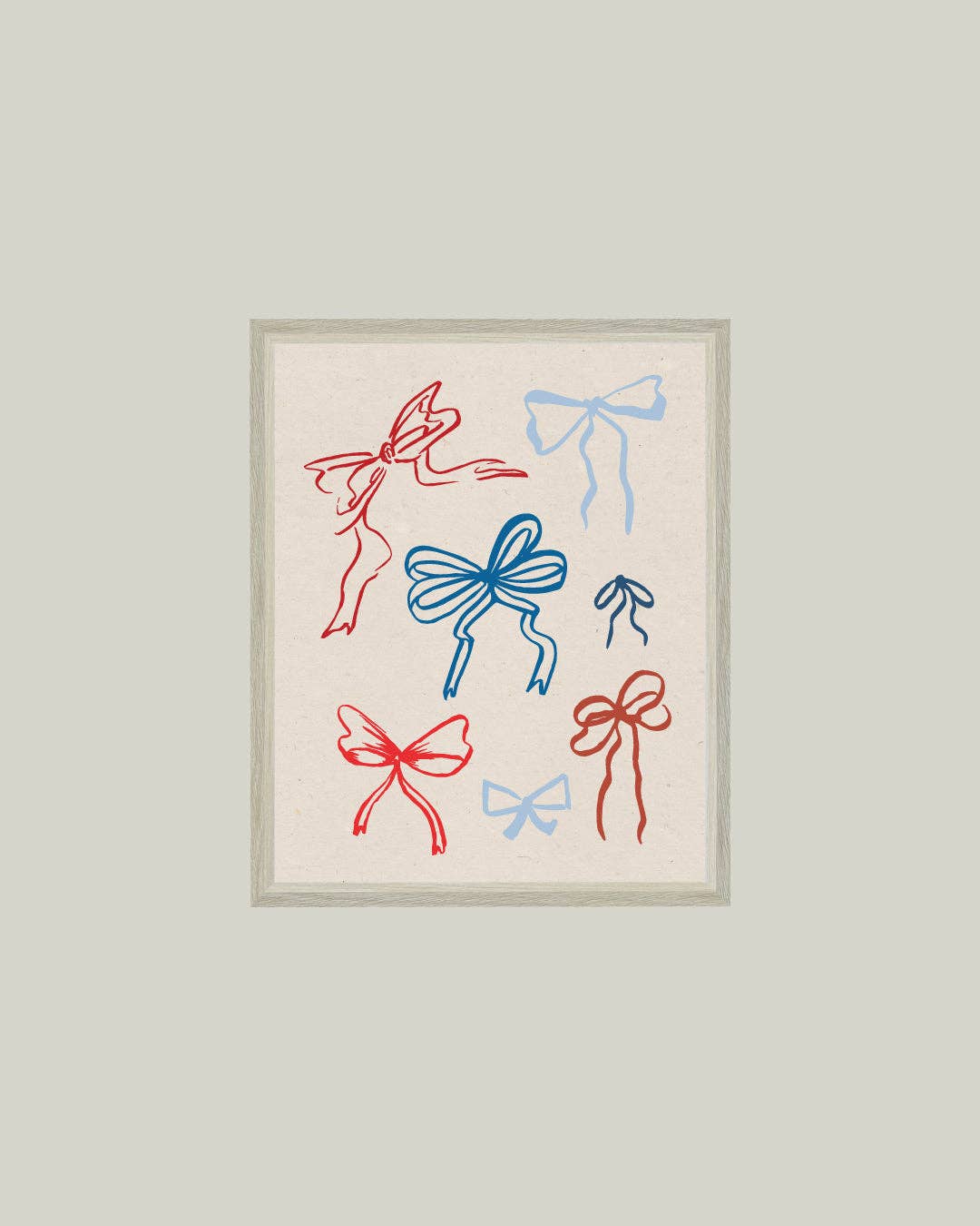 Patriotic Bows Framed Art