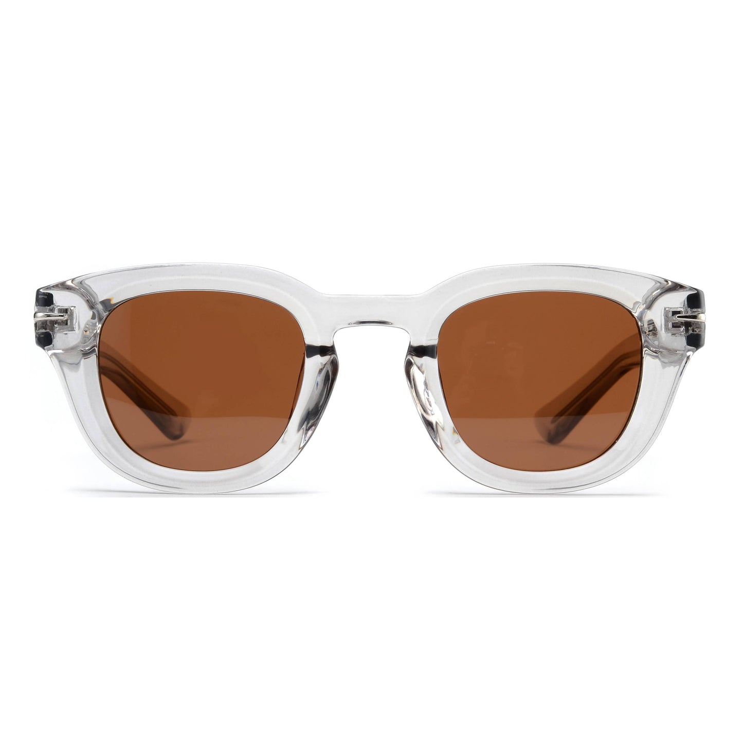 Sunglasses - RAVI |Transparent Grey | Brown Lens