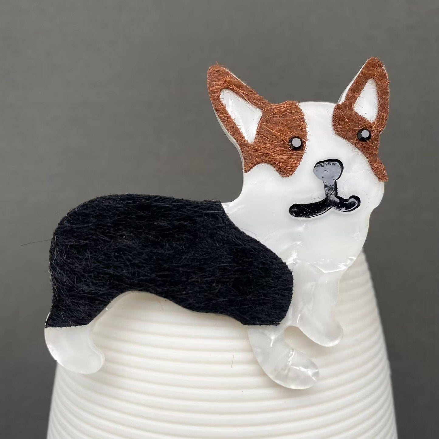 Corgi Dog Acrylic Brooch