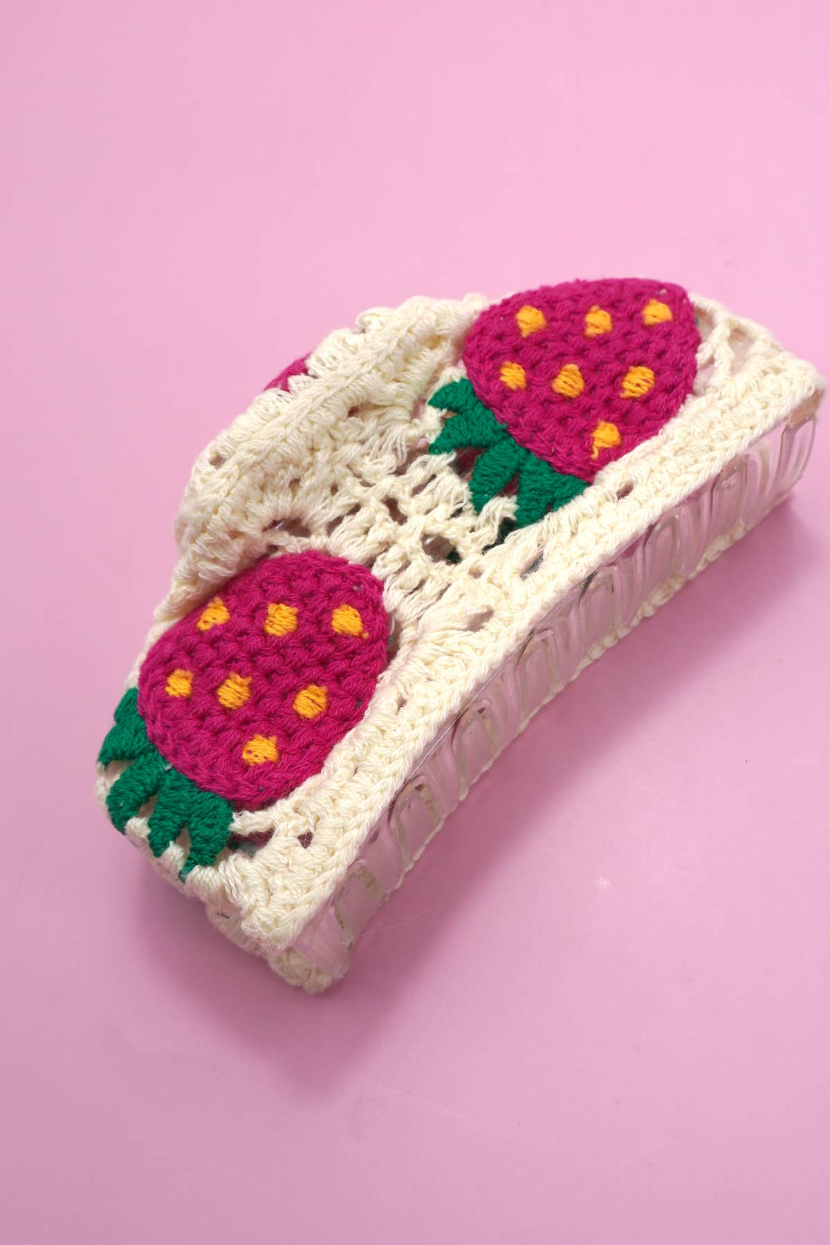 JUMBO HANDMADE CROCHET FLORAL HAIR CLAW CLIPS