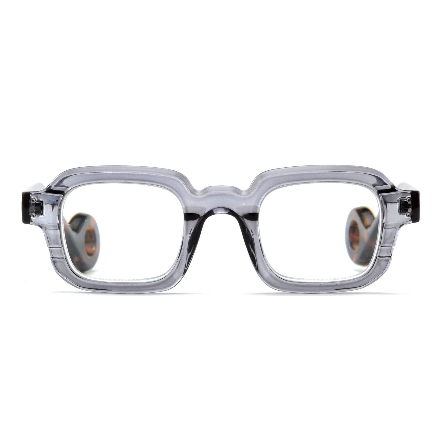 CAIN | Transparent Grey | Tortoise Temples | Blue Light