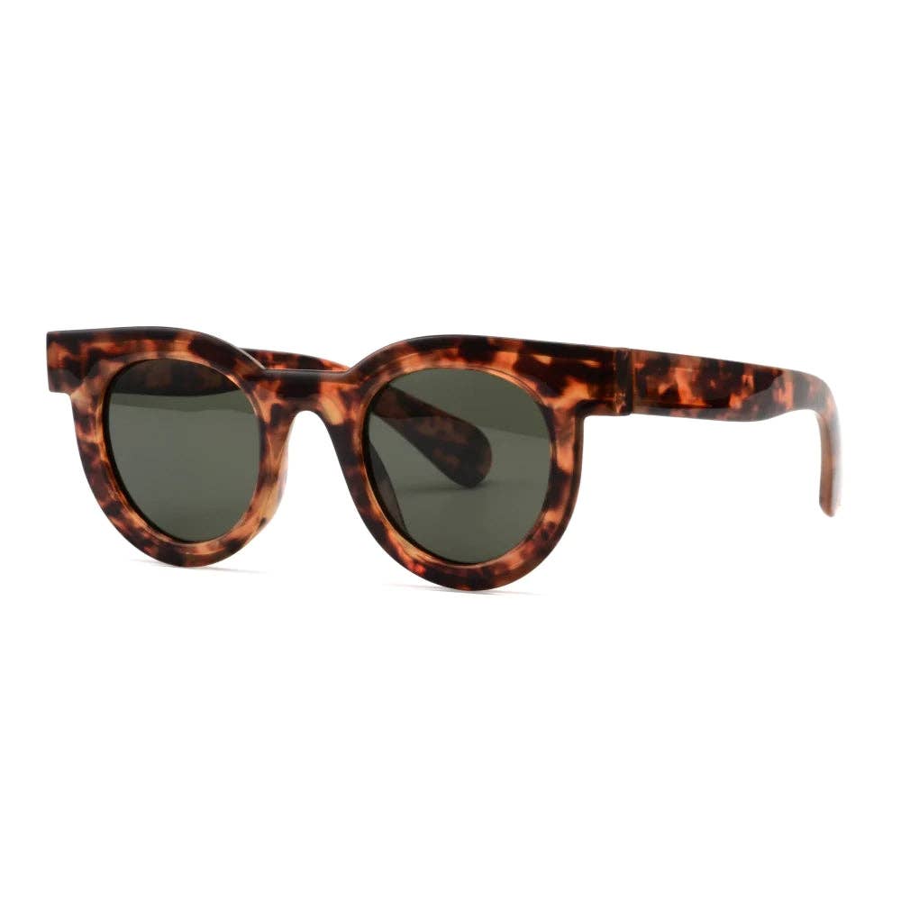 Sunglasses - MILO | Polarized Sunglasses | Tortoise / Green Lens