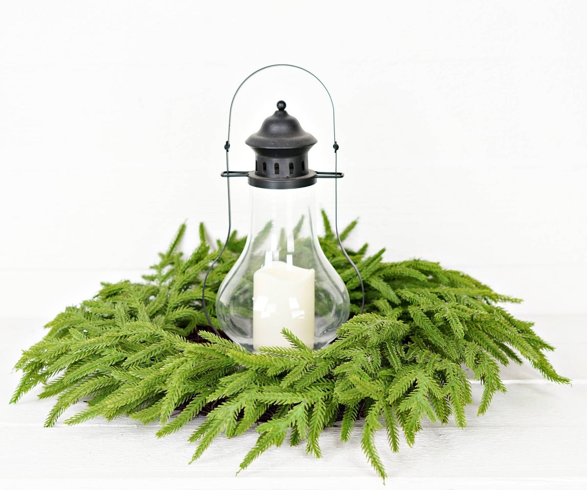 Twig Wreath-Soft Touch Evergreen Norfolk Pine-