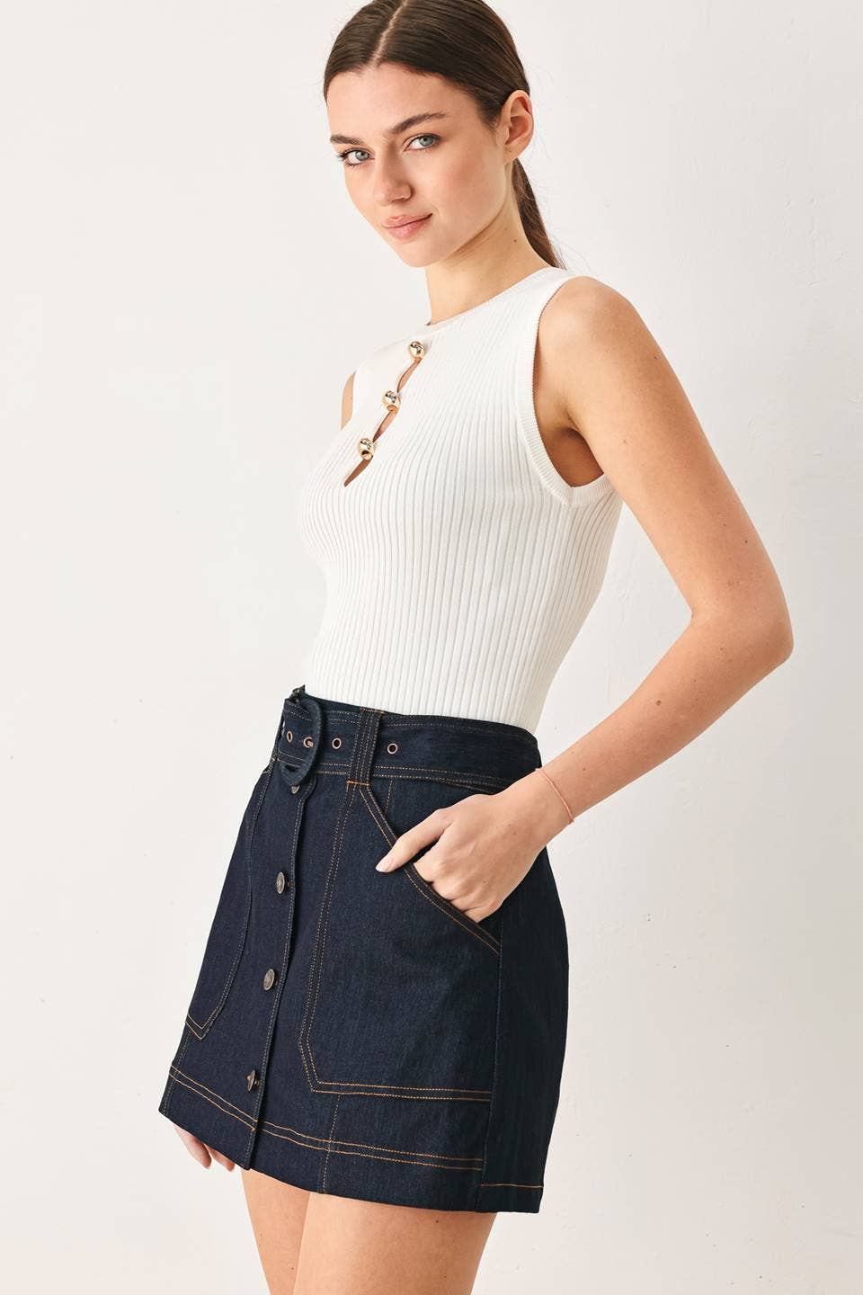 Denim Skort