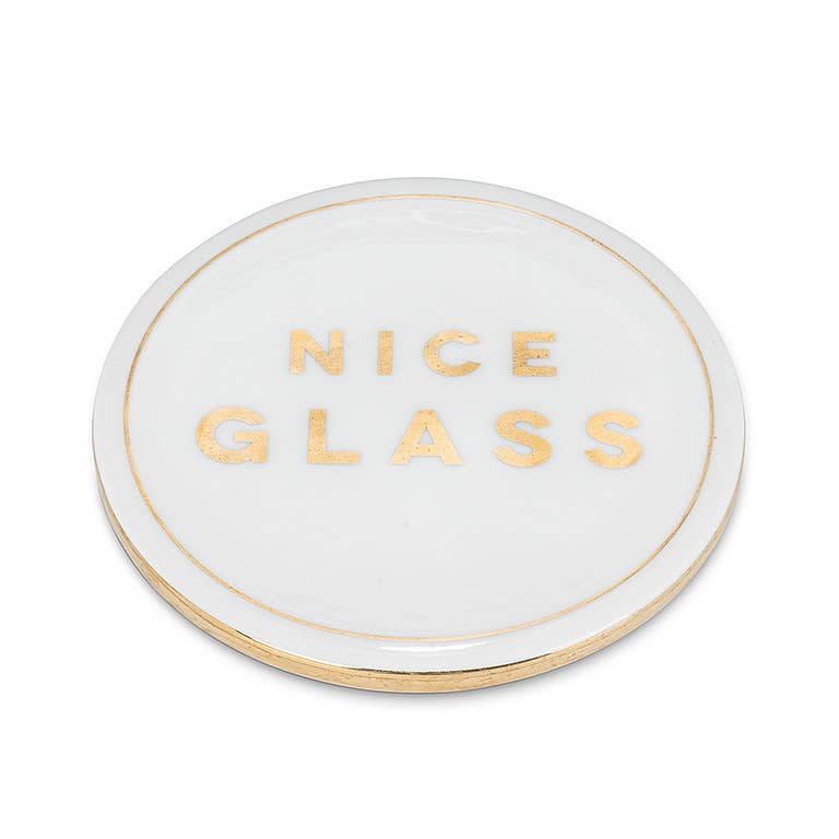 Nice Glass Coaster-4" D