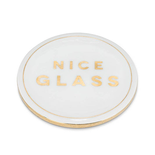 Nice Glass Coaster-4" D