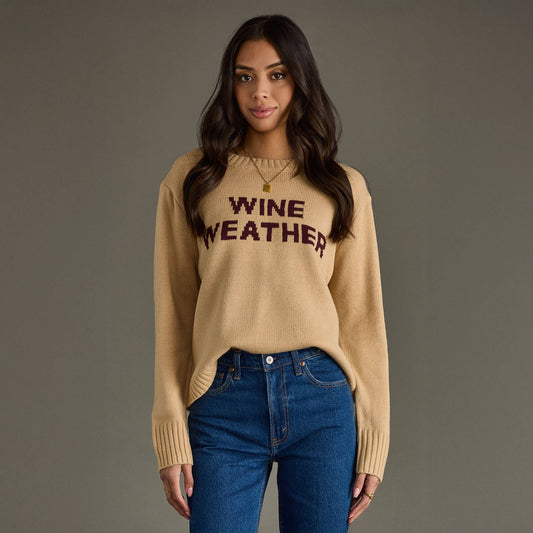 Tan Wine Weather Sweater