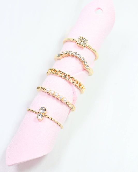 Carter Ring Set Gold