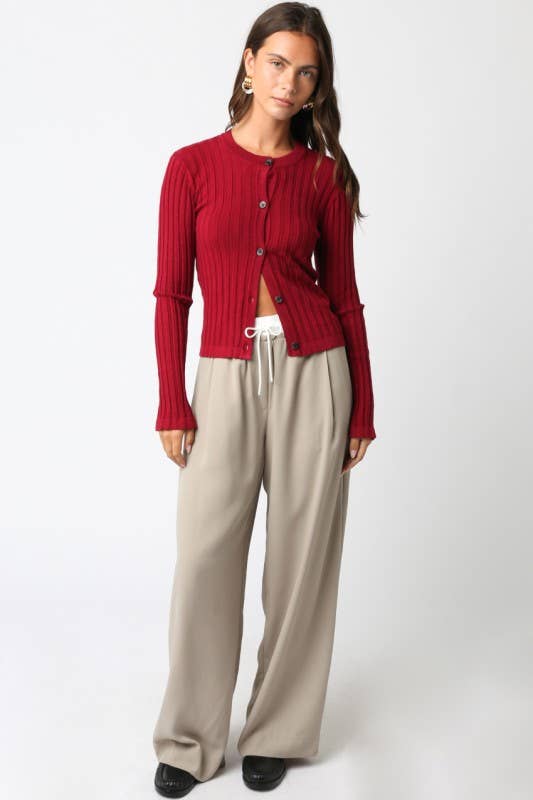 Haley Knit Button Top