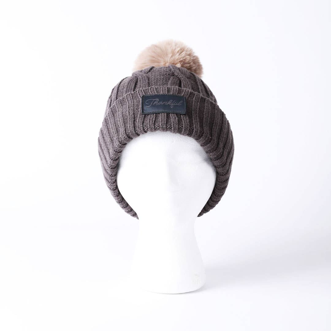 Beanie - Grey - Thankful