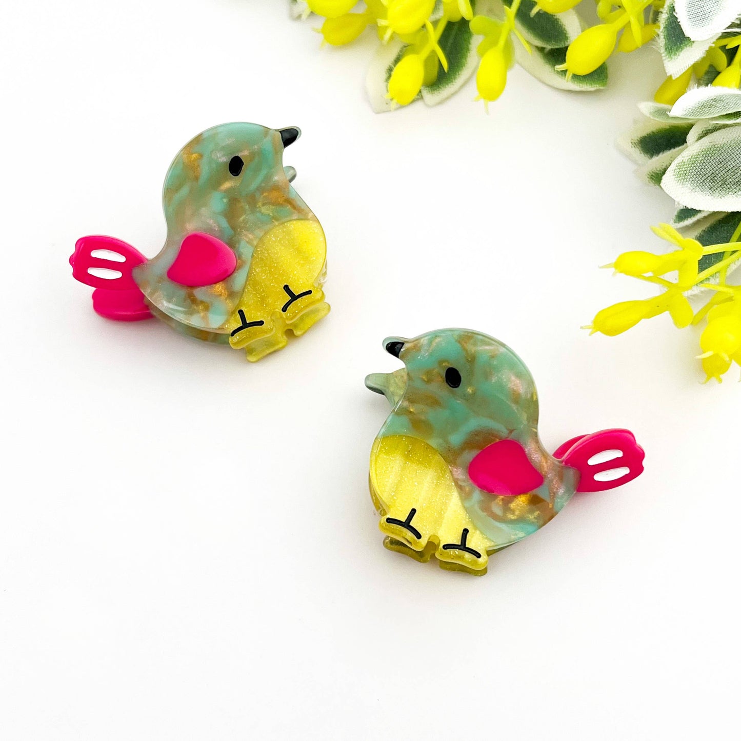 Mini Bird Cute & Whimsical Animal Acetate Hair Claw Clip