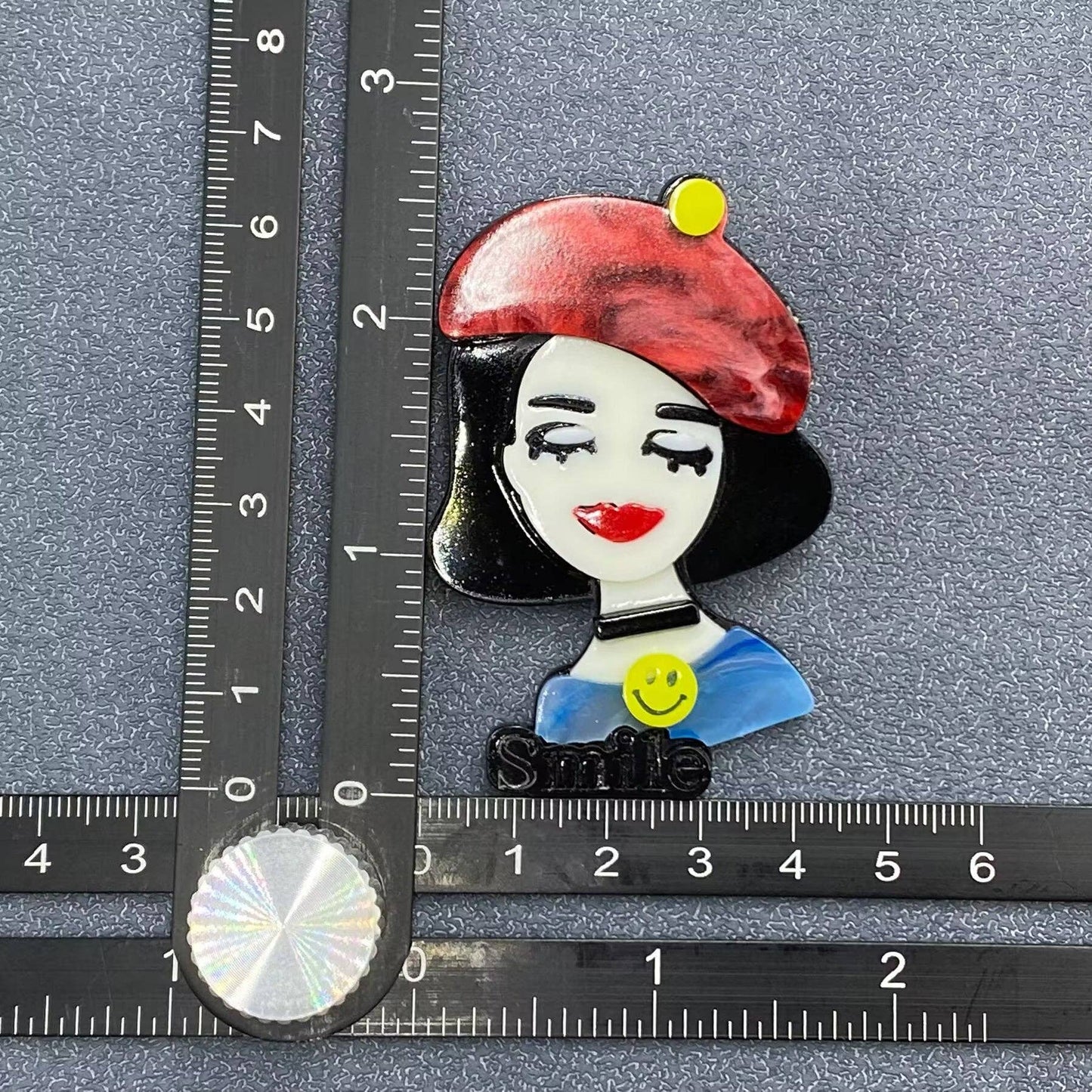 Funny Girl Acrylic Brooch