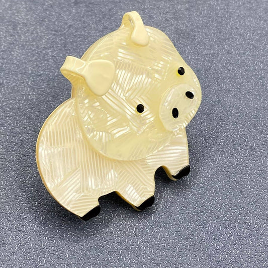 Acrylic Pig Brooch