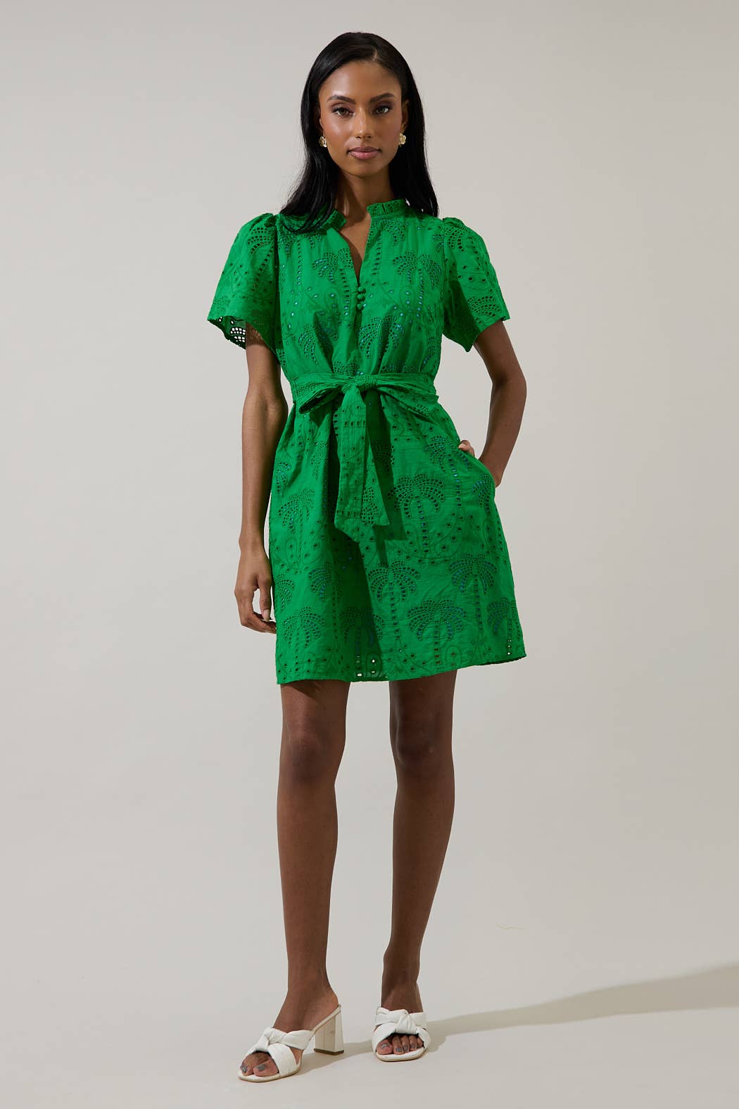 Palms Eyelet Dress