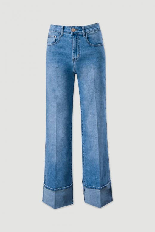 High-waisted Wide-Leg Jeans