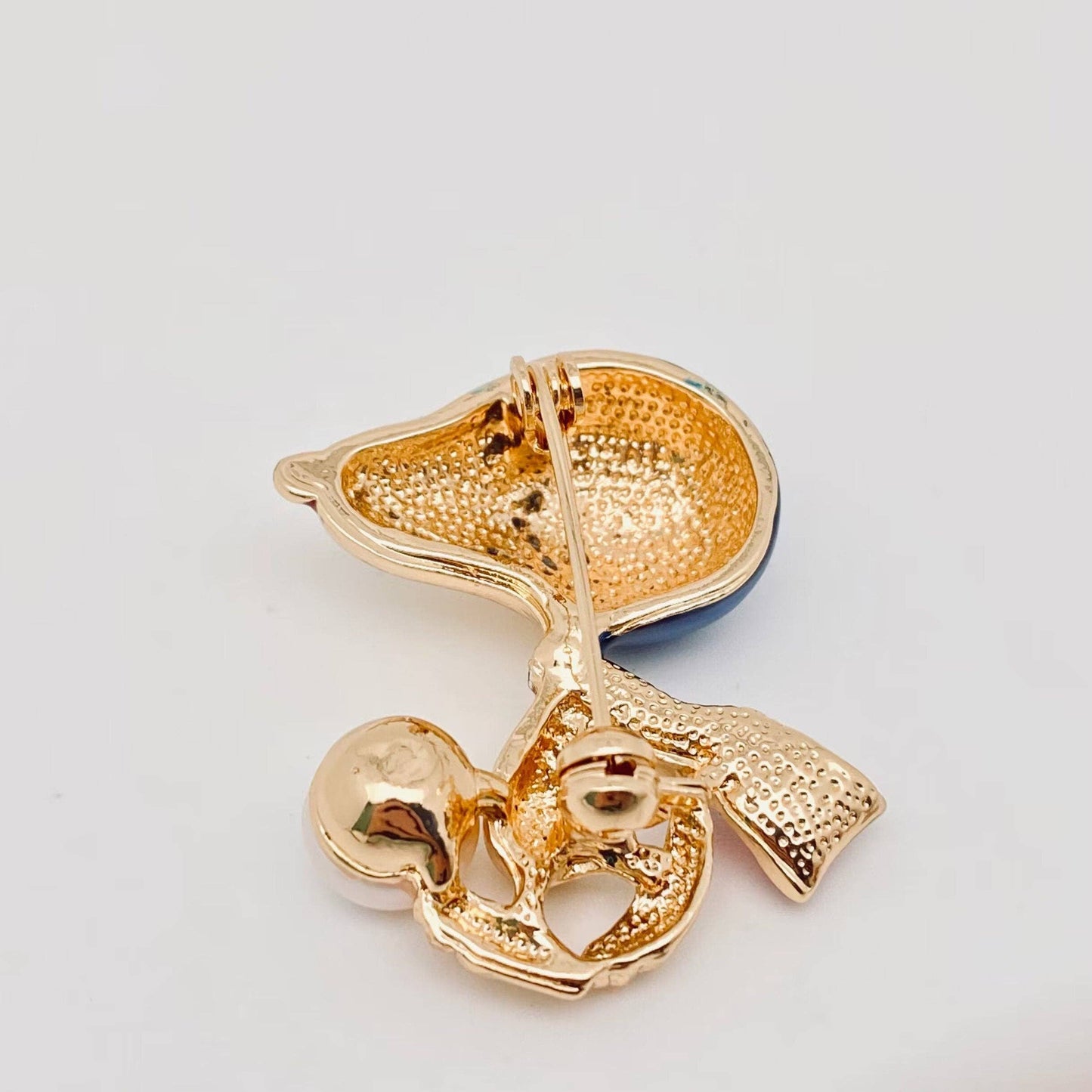 Enamel Cute Dog Pilot Brooch