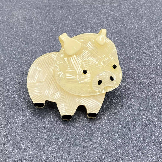 Acrylic Pig Brooch