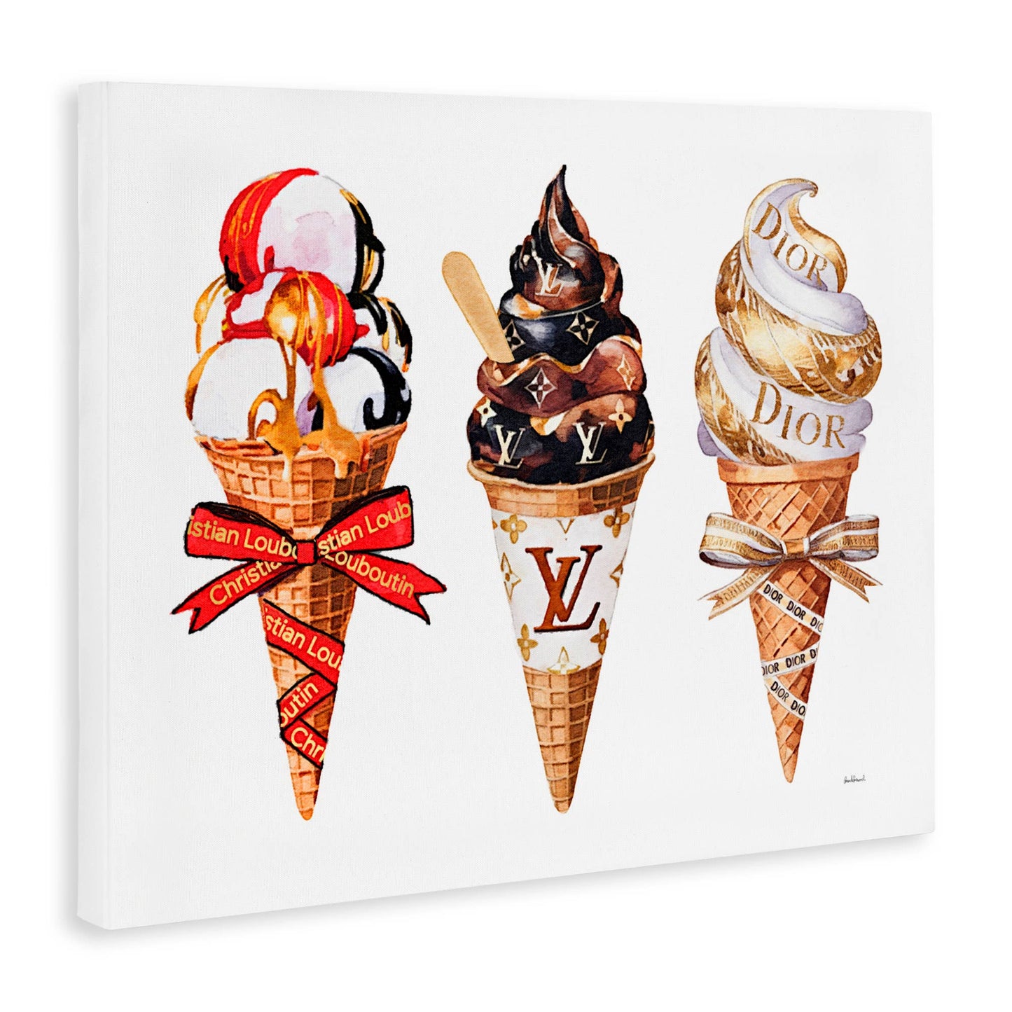 Luxury Gourmet Ice Cream Canvas