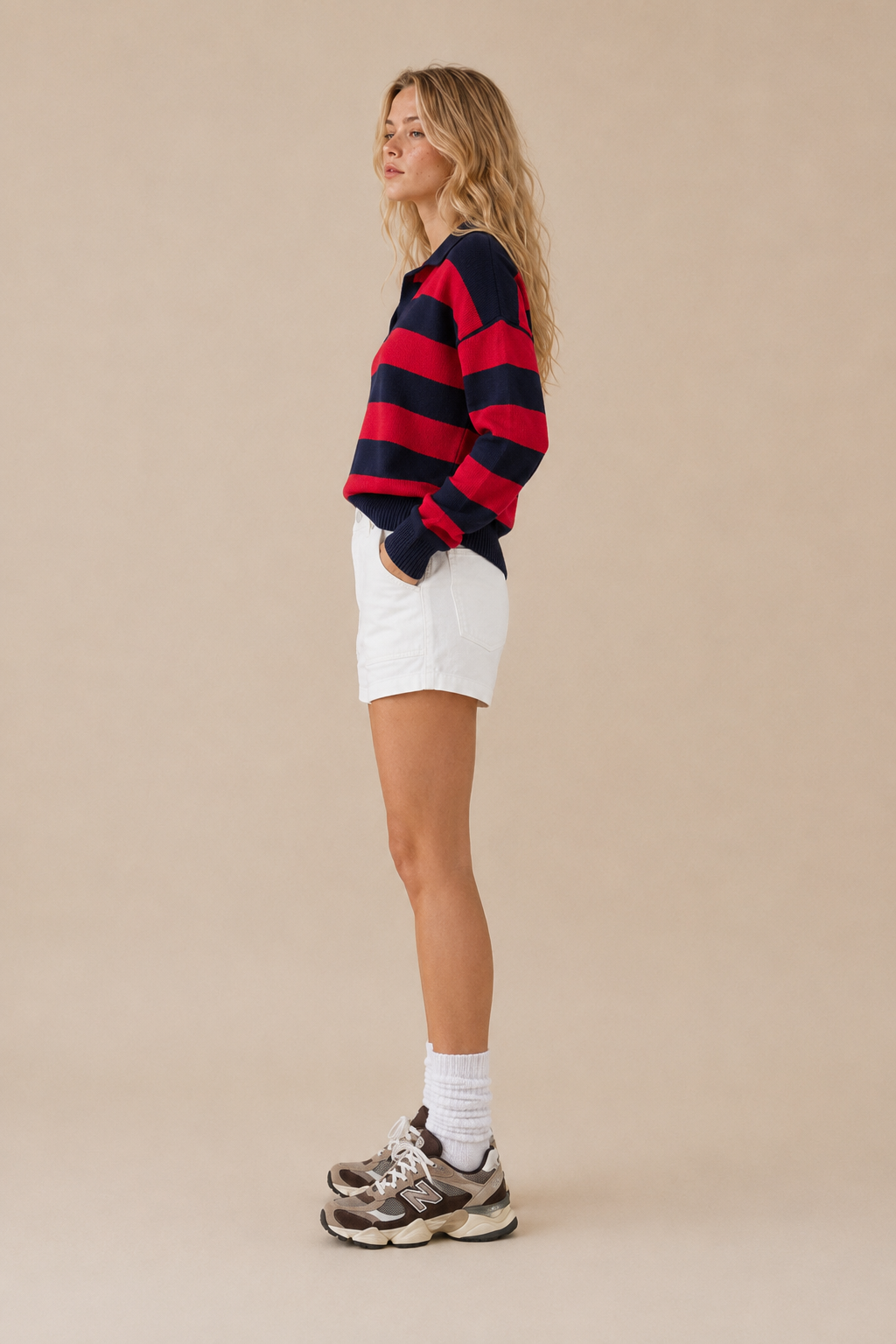 Vintage Rugby Stripe Knit Polo