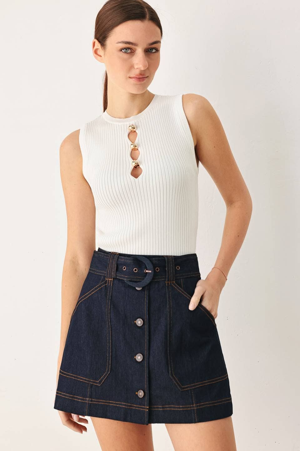 Denim Skort