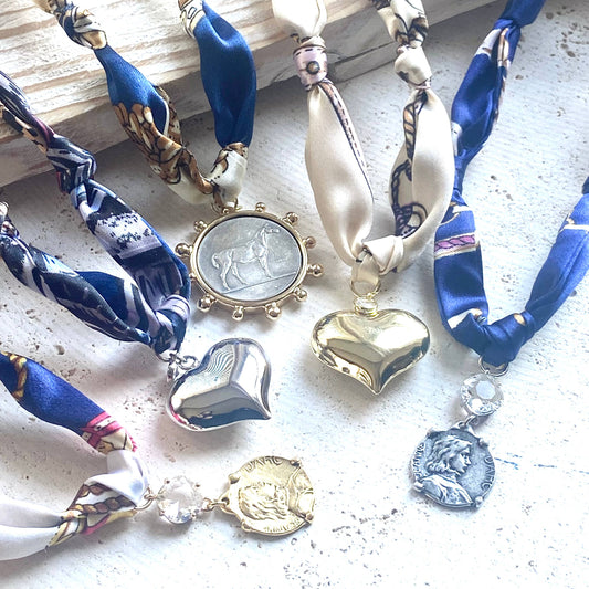 Scarf necklace charms pendants spring summer 2025