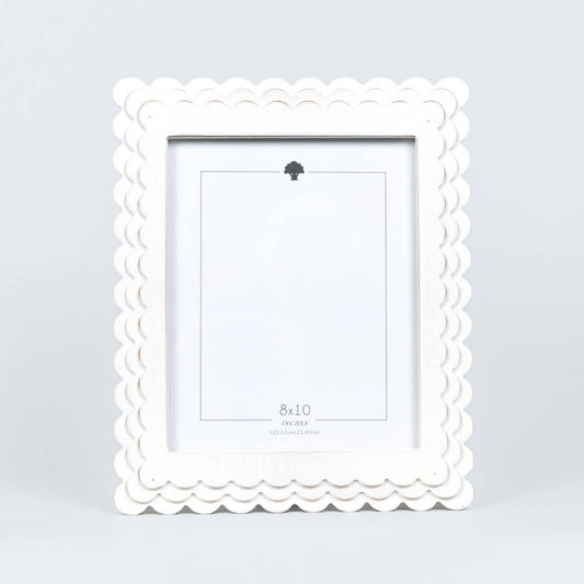 12x14 wood scallop photo frame (8x10 pic) Home Decor