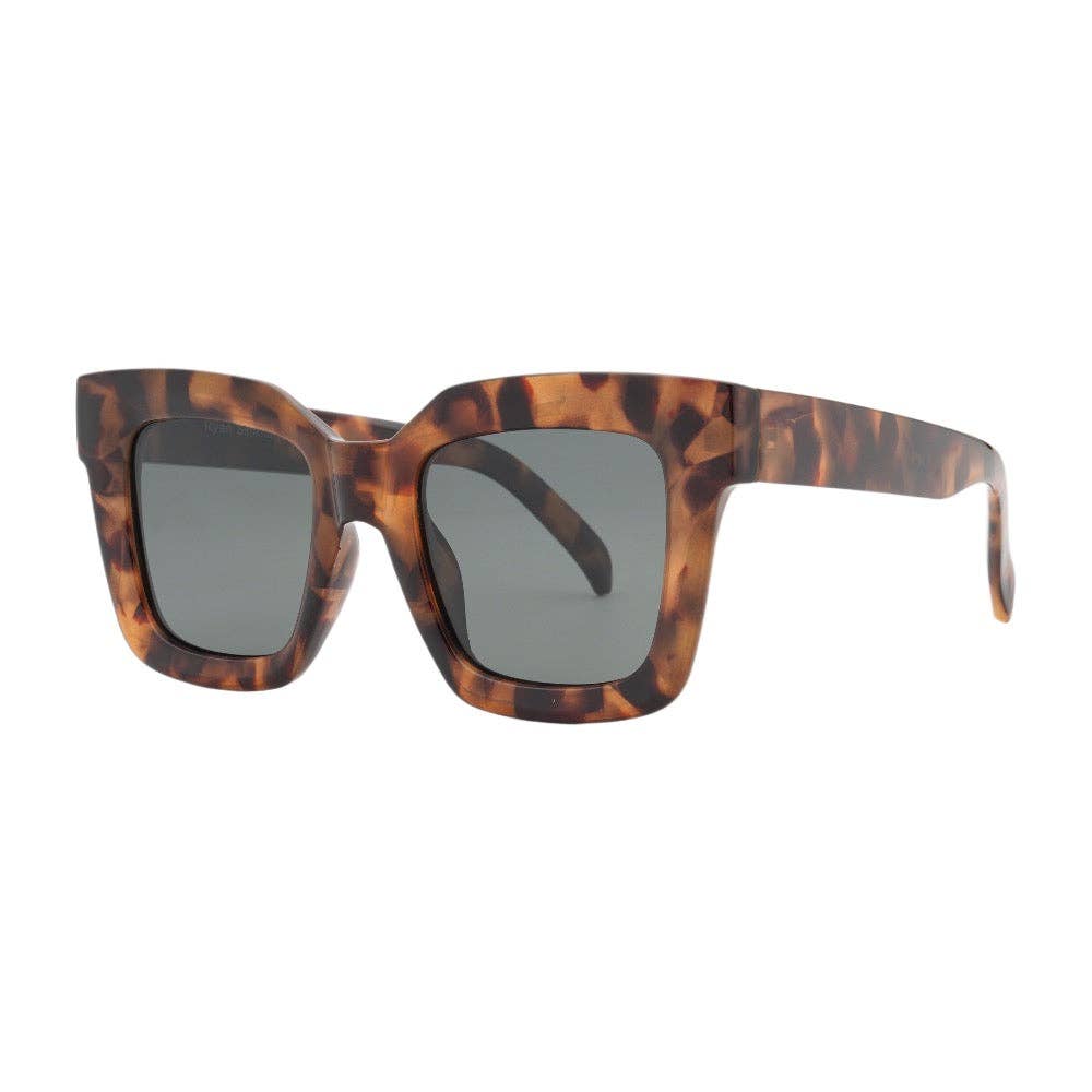 Sunglasses - Ellie | Tortoise | Green Lens