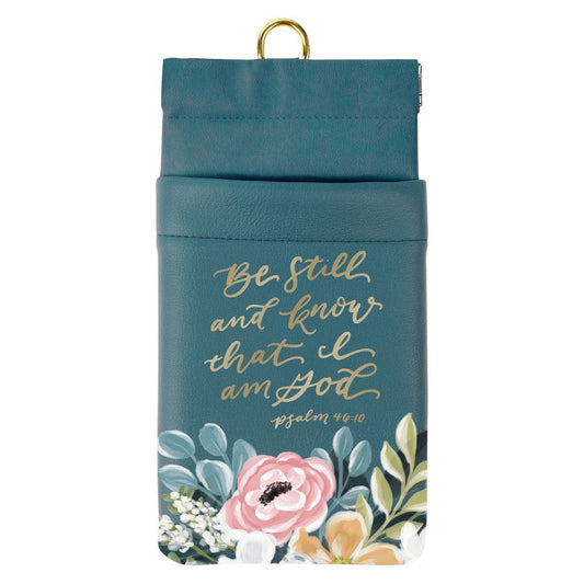 Eyeglass Case  Teal Be Still Ps. 46:10