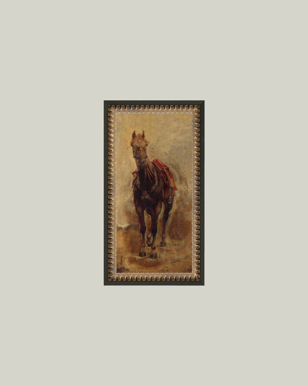 Horse Study Framed Antique Art