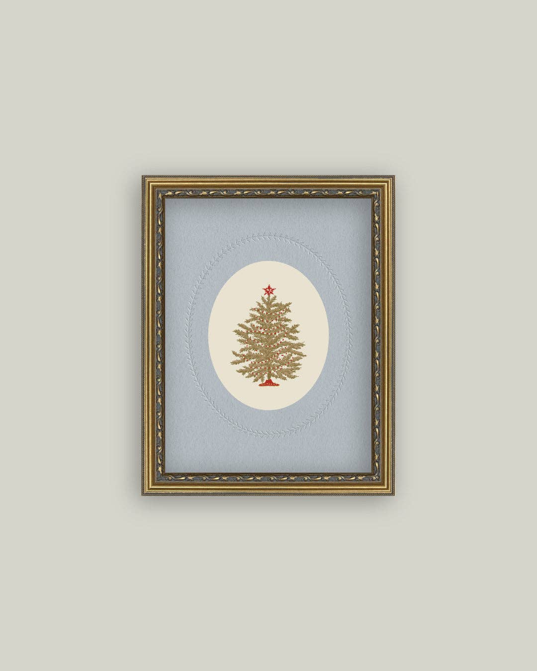 Christmas Tree with Blue Mat