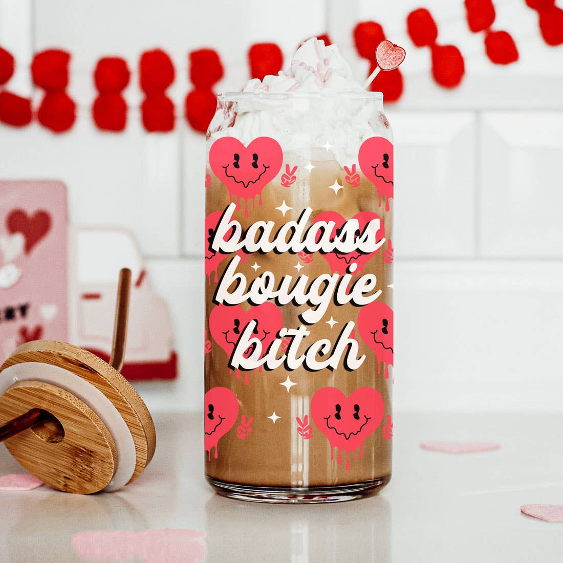 Valentines Day Gifts for Women Empowerment, Glass Tumblers