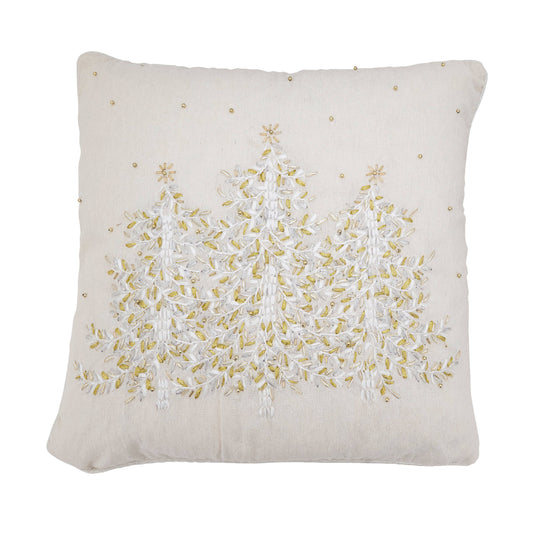 Embroidered Christmas Tree Pillow