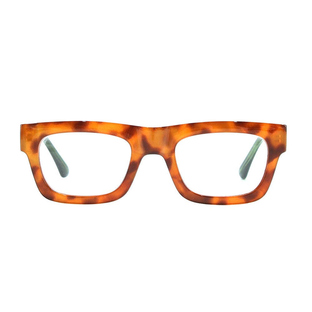 OLLIE | Amber Tortoise / Green | Blue Light Blocking