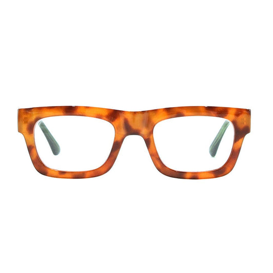 OLLIE | Amber Tortoise / Green | Blue Light Blocking