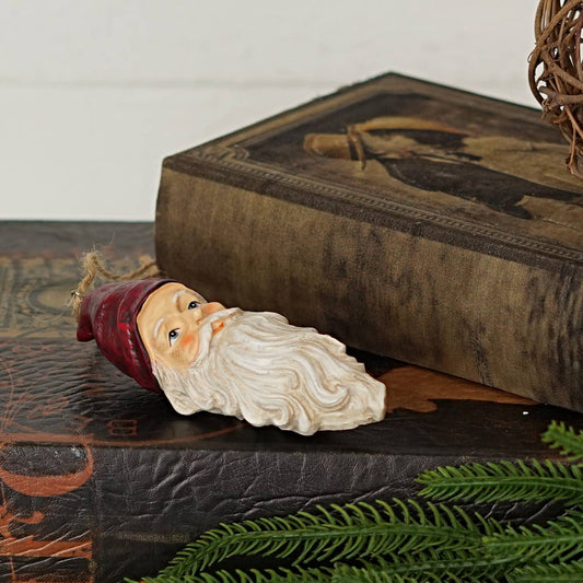 M1659- 5in White Beard Santa Polyresin Ornament