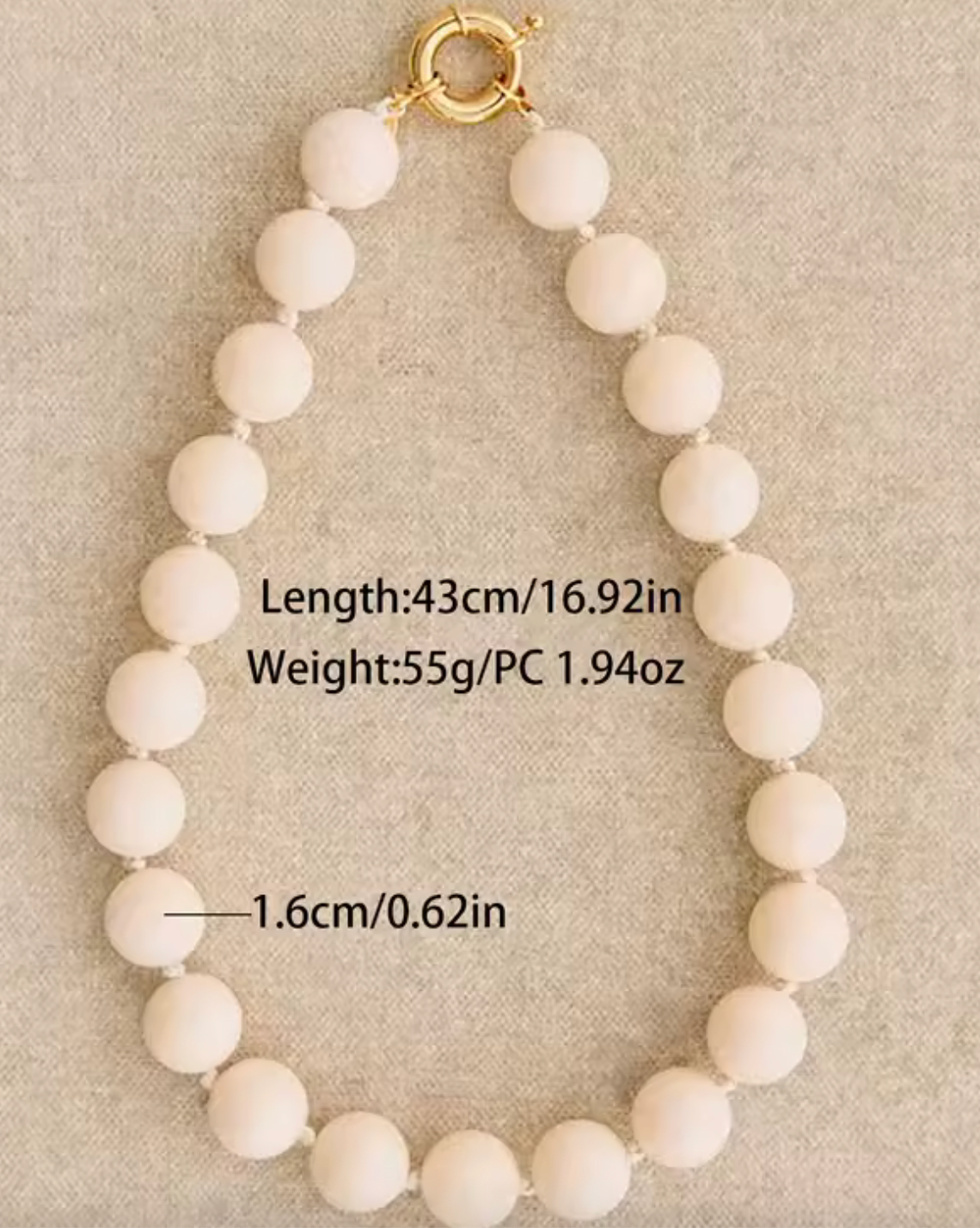 Été Beads Beaded Necklace with PVD sailor Clasp