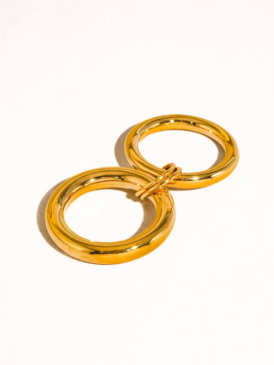 Gravité 18K Gold Non-Tarnish Double Stack Band Ring