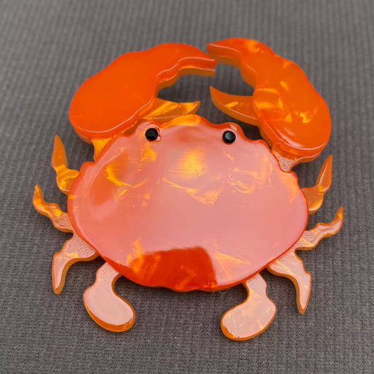 Acrylic Crab Brooch