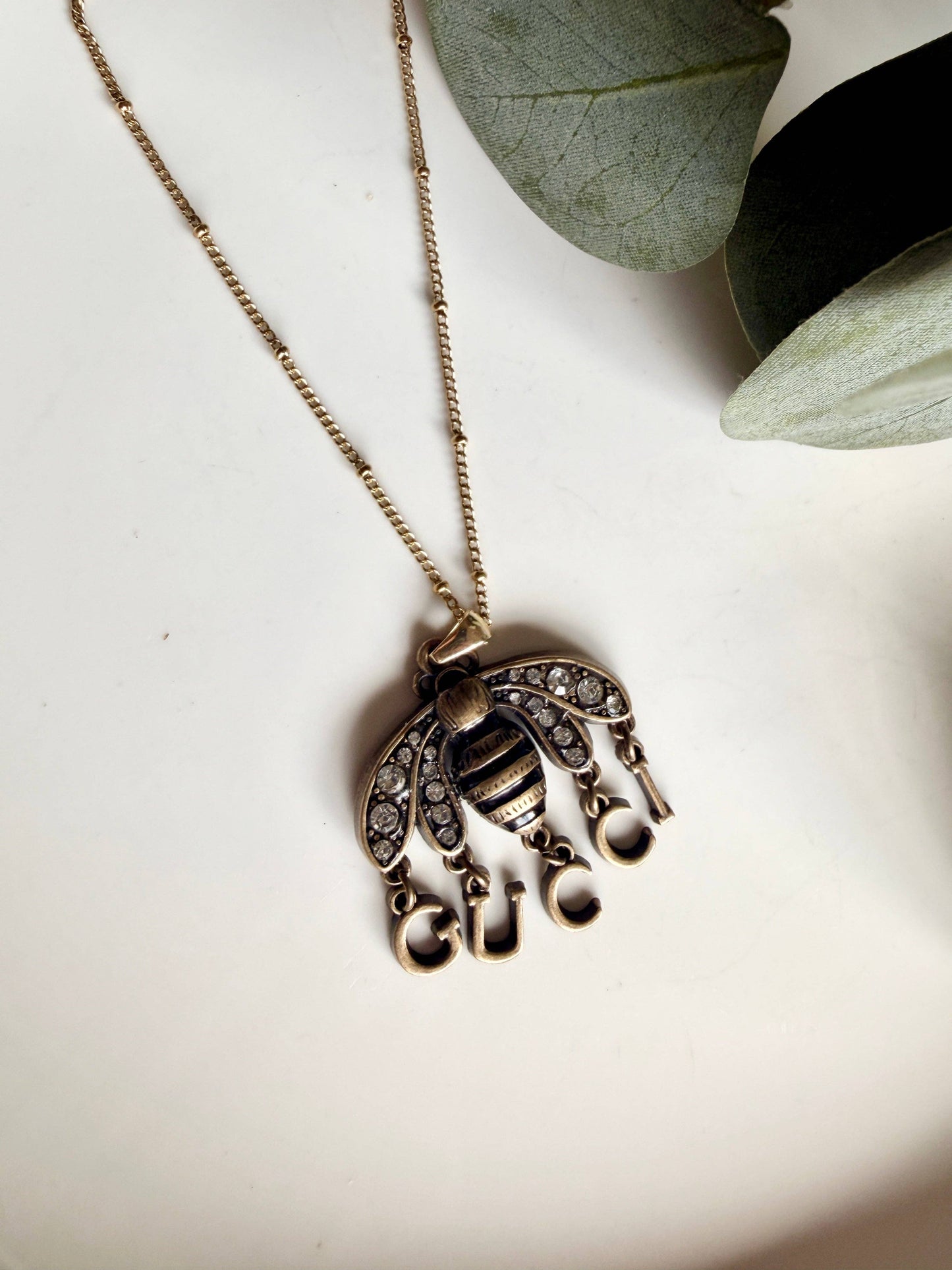 Upcycled Gucci Designer Pendant Necklace