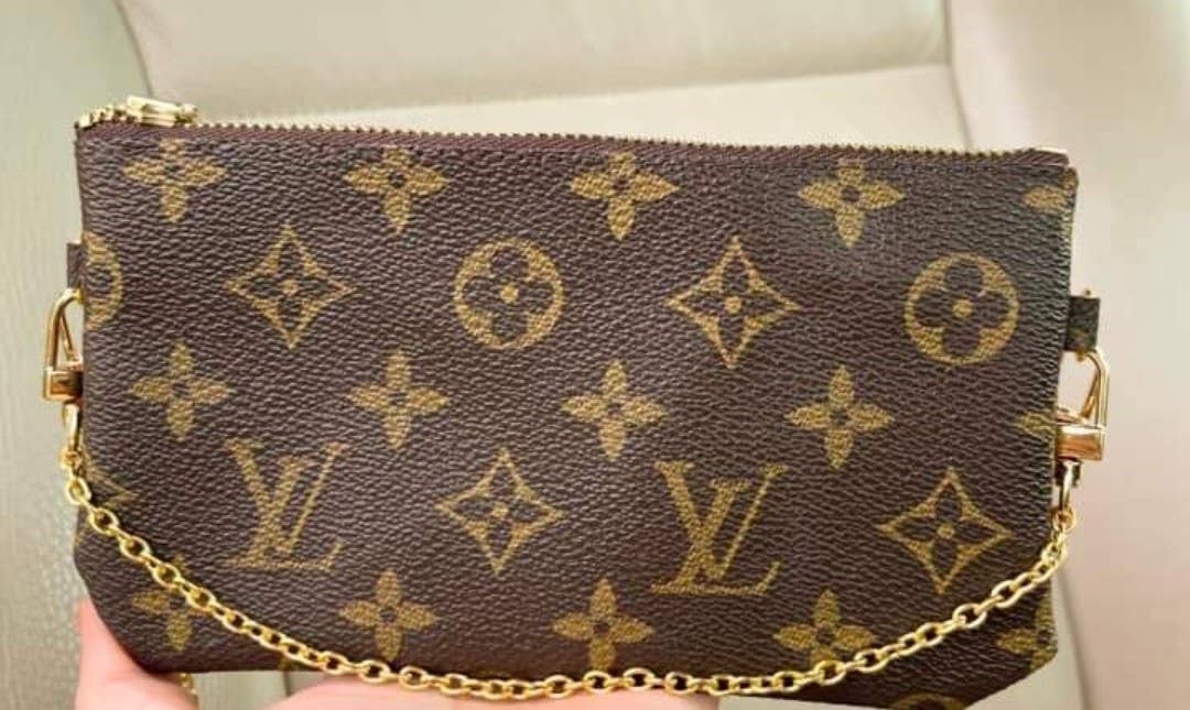 Upcycled LV double-sided  crossbody