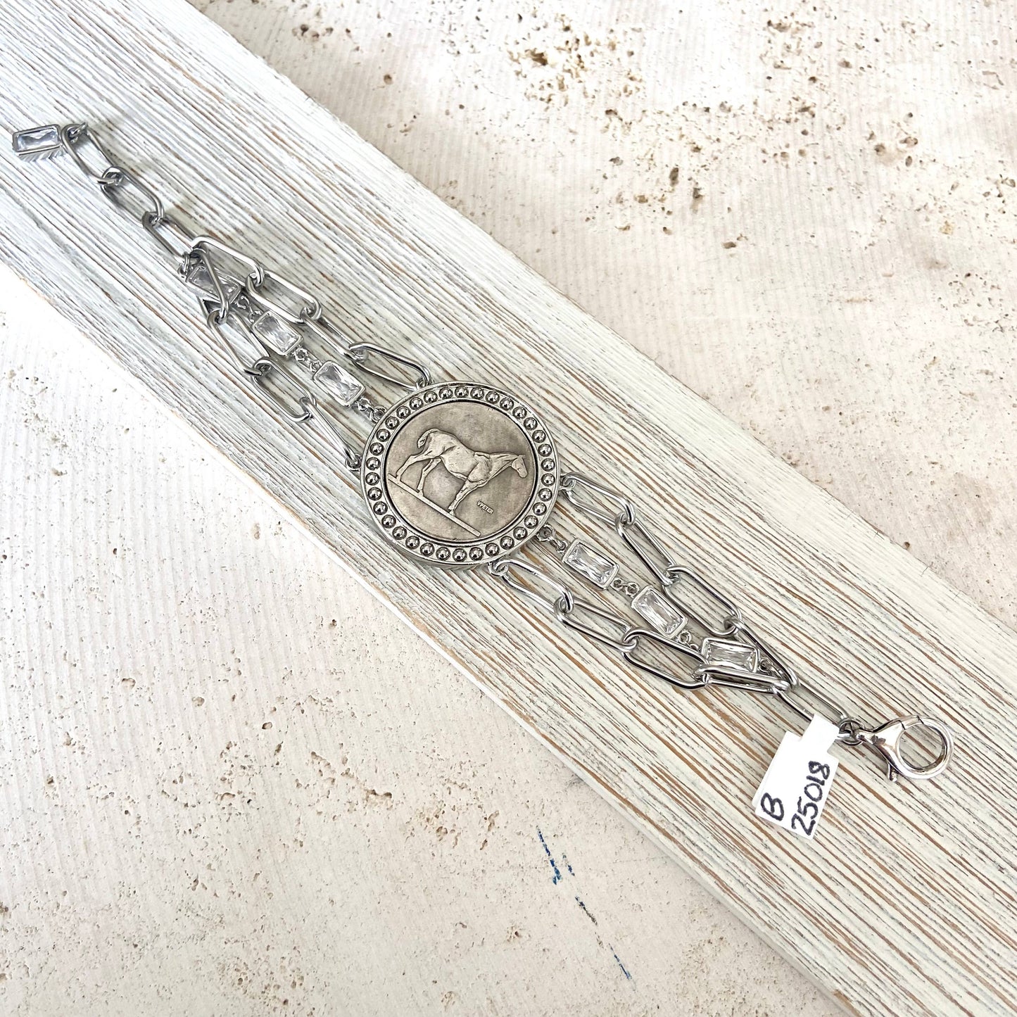 Horse Coin Statement Bracelet - Country Western Equestrian