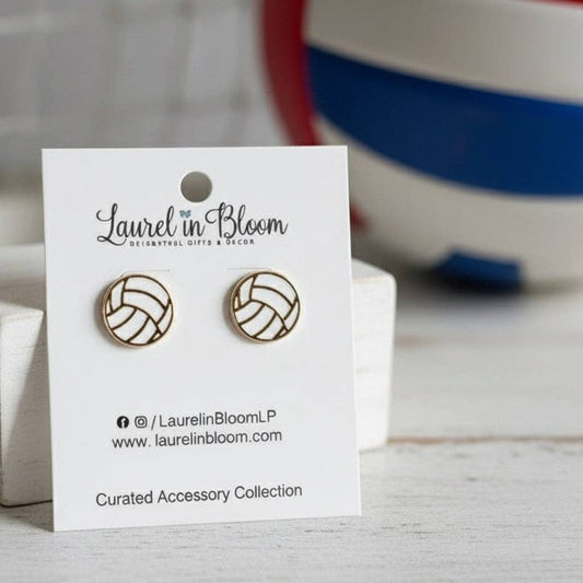 Volleyball Stud Earrings