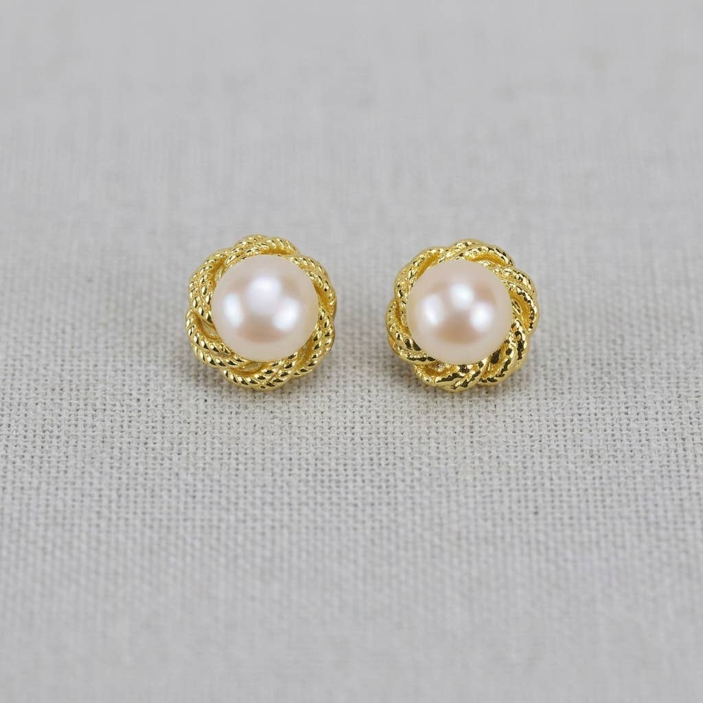 Assorted Character Freshwater Pearl Stud Earrings