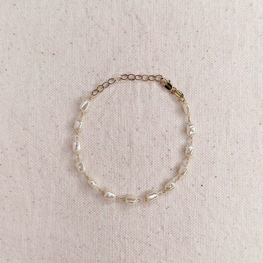 Baroque Pearl Bracelet - 18K Gold Filled