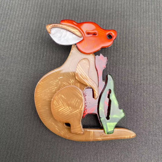 Kangaroo Acrylic Brooch