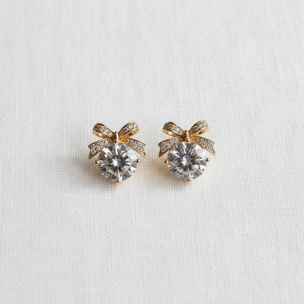 Elegant Butterfly Design Zircon Drop Earrings