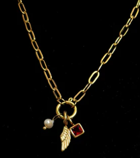 Clip it- Charm Collector Amulet Necklace 18K PVD Gold