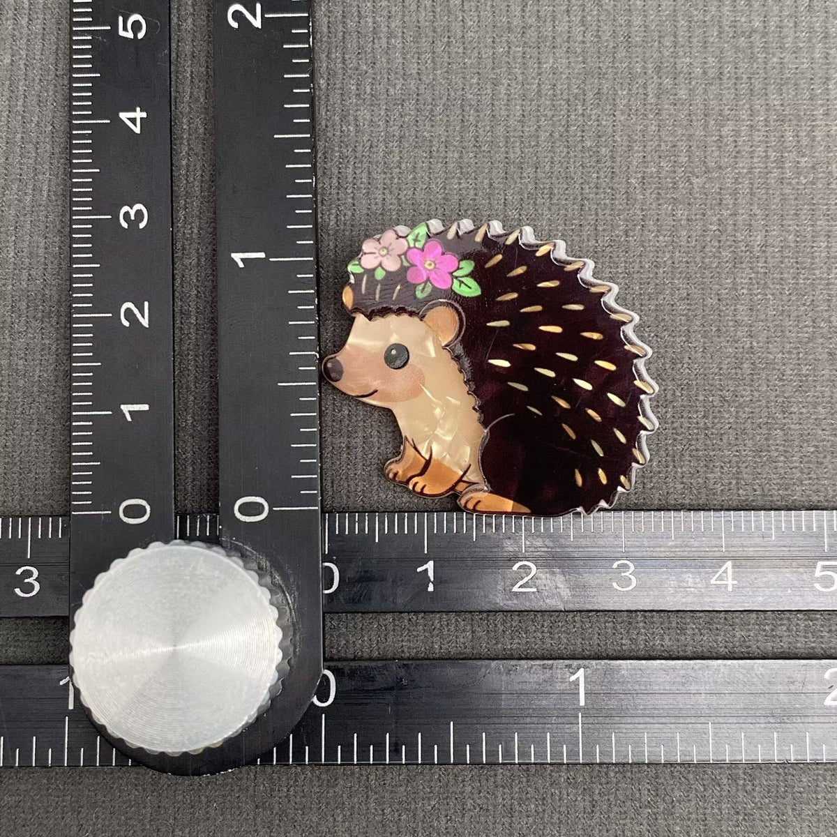 Hedgehog Acrylic Brooch