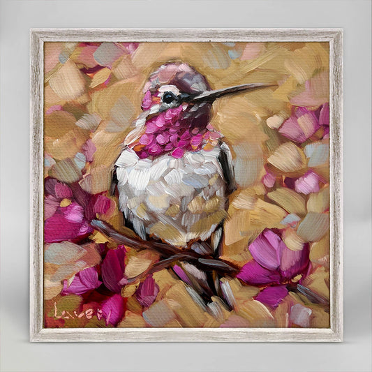 Hummingbird Joy Mini Framed Canvas