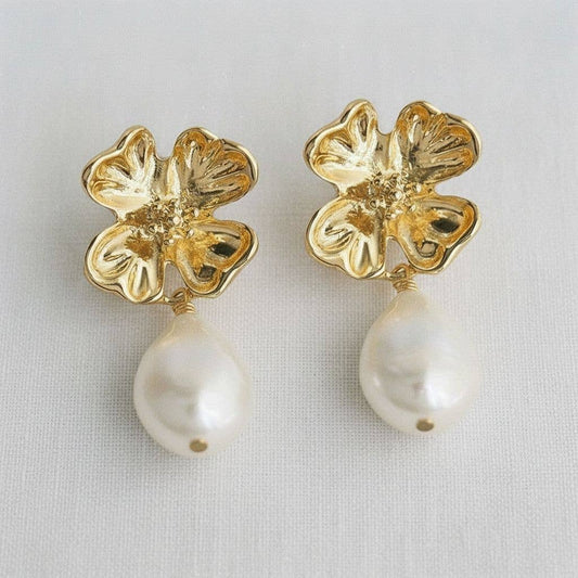 Baroque-Inspired Freshwater Pearl Drop Earrings